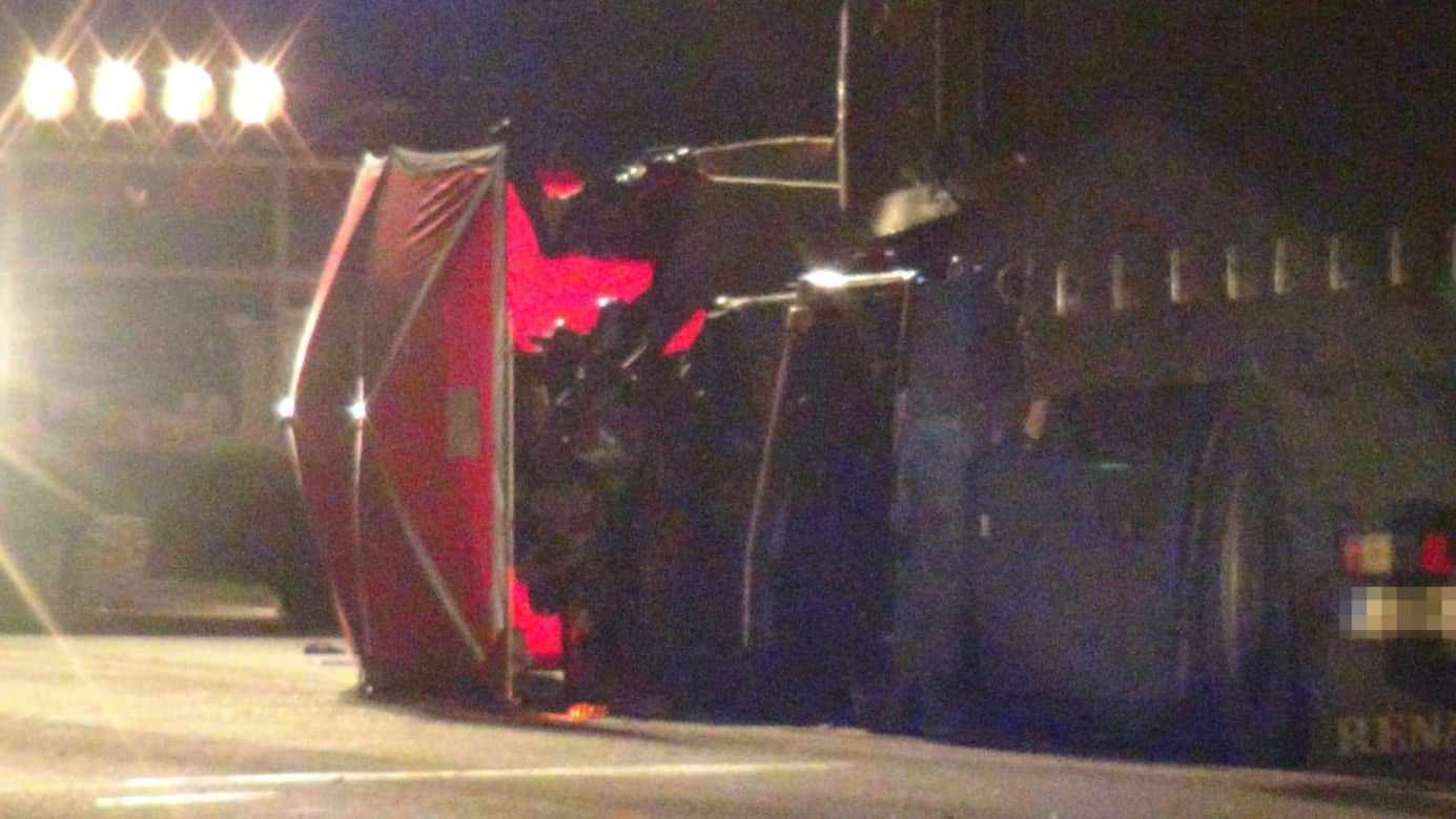 Koszmarny wypadek pod Węgrowem. 20-latek zmiażdżony przez ciężarówkę 