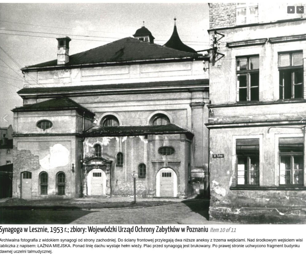 Synagoga w Lesznie na starych zdjęciach