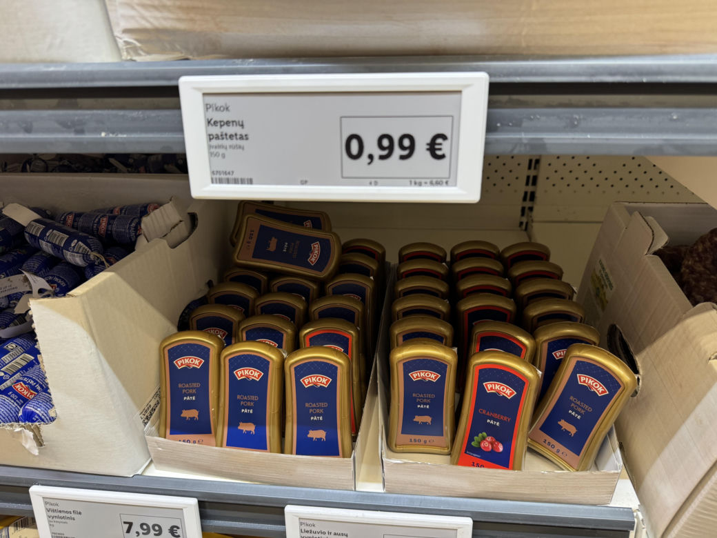 Pasztet kosztuje 0,99 euro (4,20 zł)