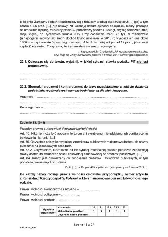 Matura 2021: WOS. Pytania, arkusze CKE, zadania [Matura 11.05.2021]