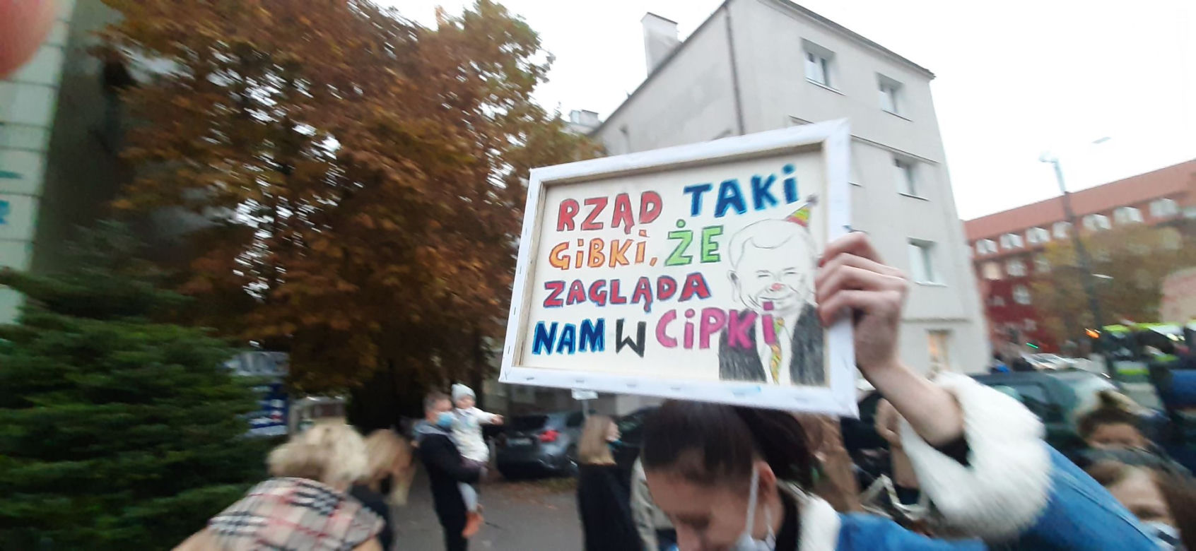 Protest kobiet - blokada ulic w Olsztynie