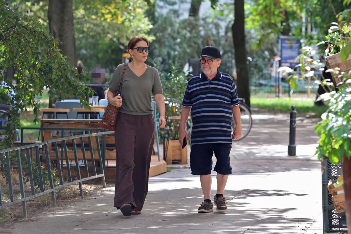 Edward Miszczak i Anna Cieślak na bazarku