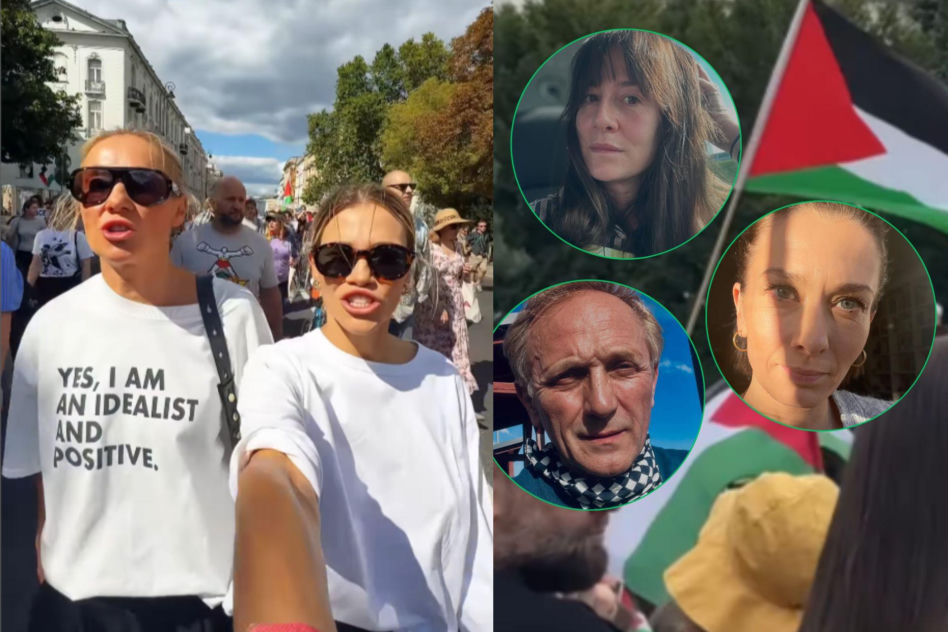 Maja Bohosiewicz, Sonia Bohosiewicz, Anita Sokolowska wspierają Palestynę