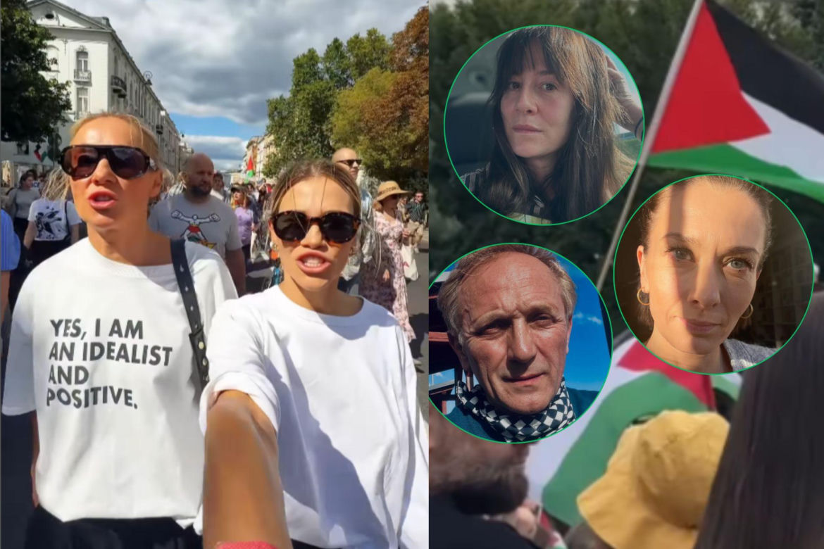 Maja Bohosiewicz, Sonia Bohosiewicz, Anita Sokolowska wspierają Palestynę