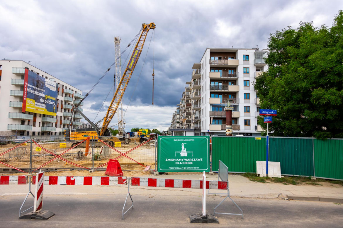 Budowa metra M2 – stacja Chrzanów
