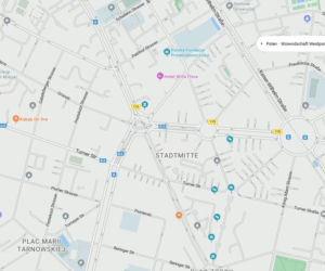 Niemieckie nazwy ulic w Szczecinie na mapach Bing