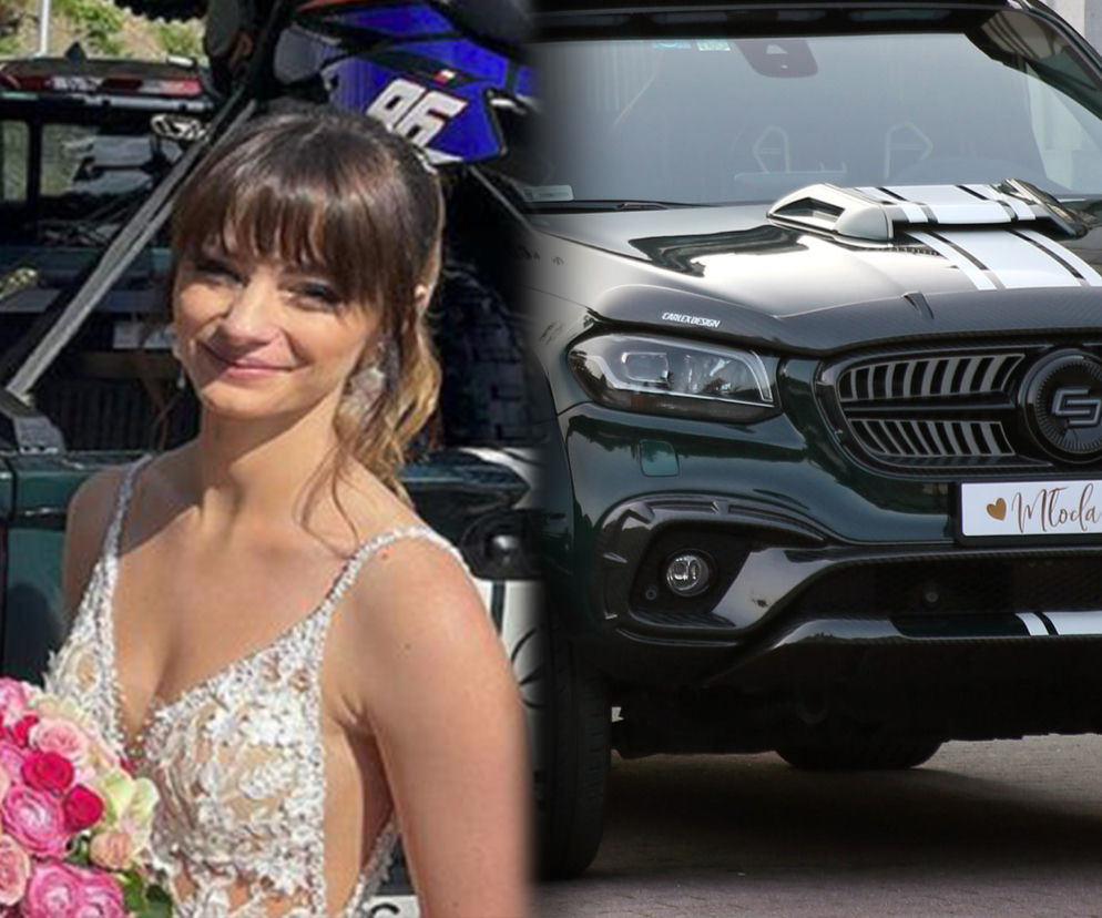 Ślub Karoliny Małysz. Auto młodej pary
