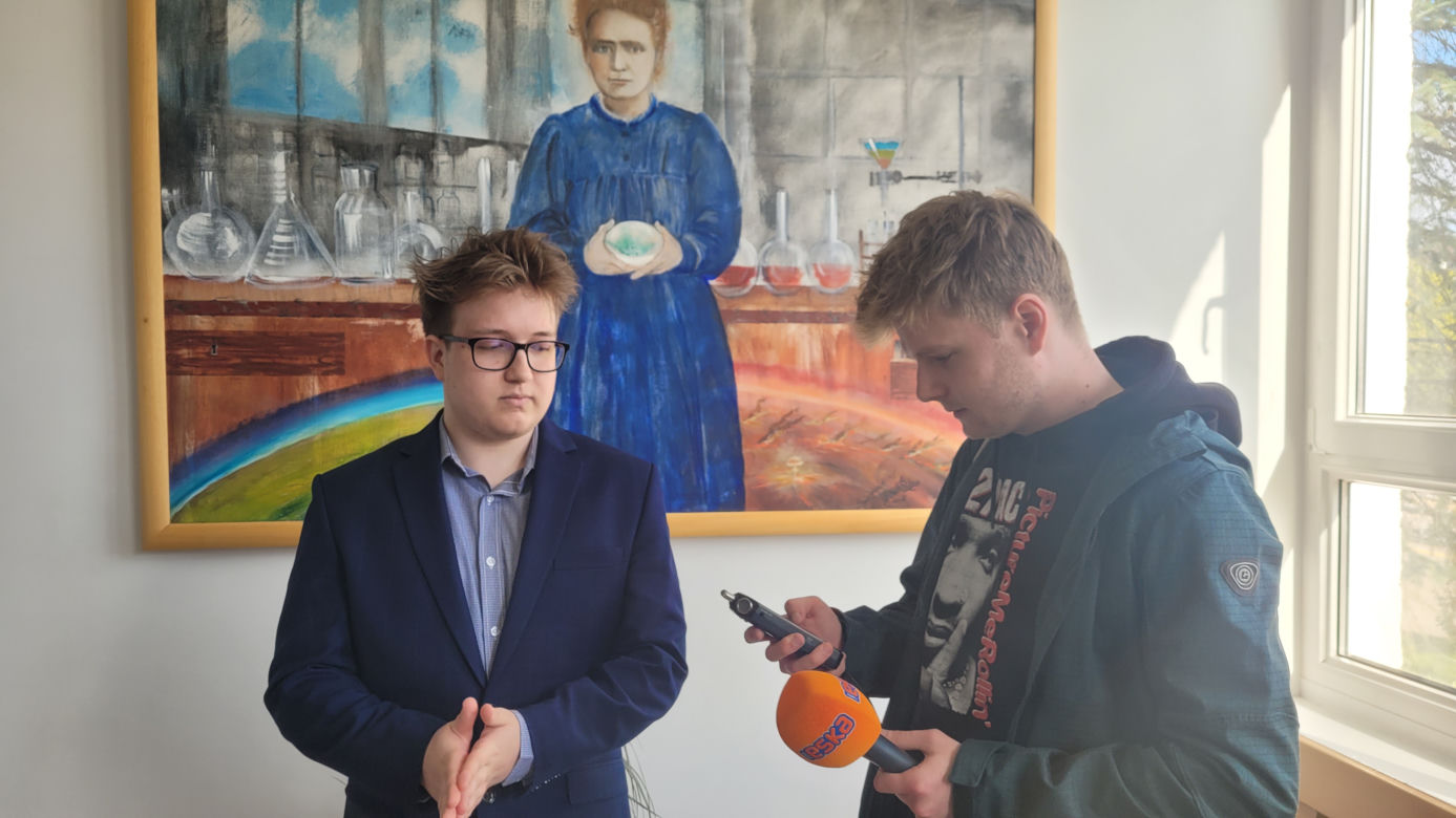 Kacper Wesołowski, uczeń IV LO w Olsztynie 