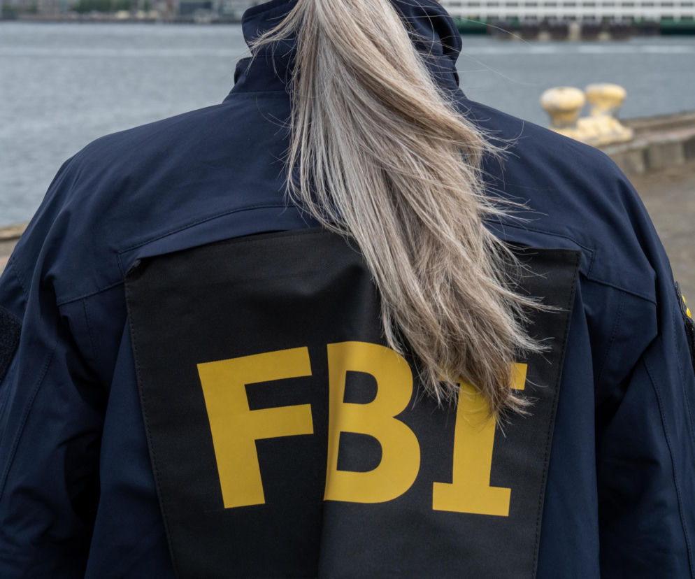 Agentka FBI plecami do widza patrzy na panoramę miasta. O akcji w Nowym Jorku przeczytasz na SE USA.