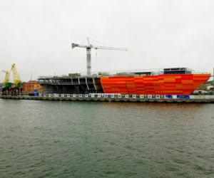 Budowa Morskiego Centrum Nauki w Szczecinie - styczeń 2021
