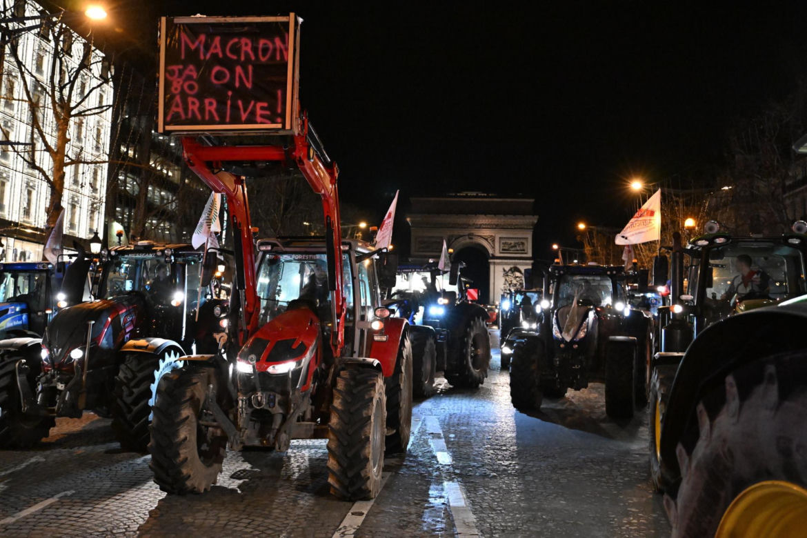 Protestyrolników w Paryżu