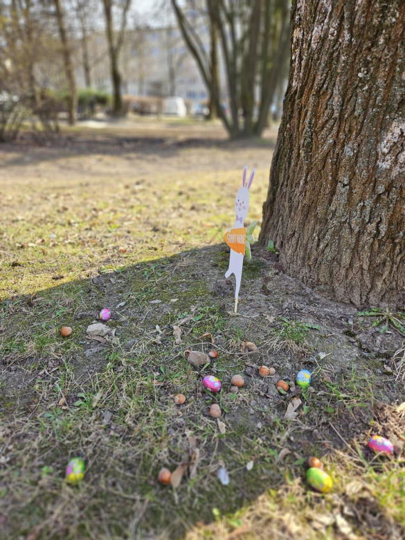 Wielkanocne szukanie jajek w Parku Braci Wieniawskich w Lublinie