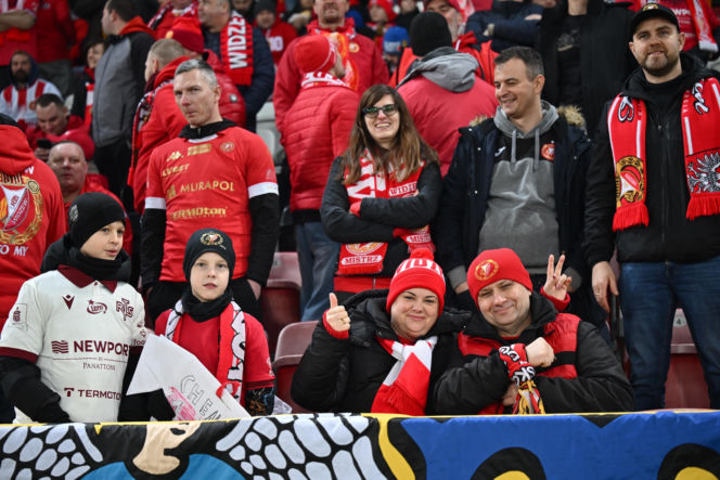 Widzew Łódź - Lech Poznań: Zdjęcia kibiców i zawodników z meczu 24. kolejki PKO BP Ekstraklasy