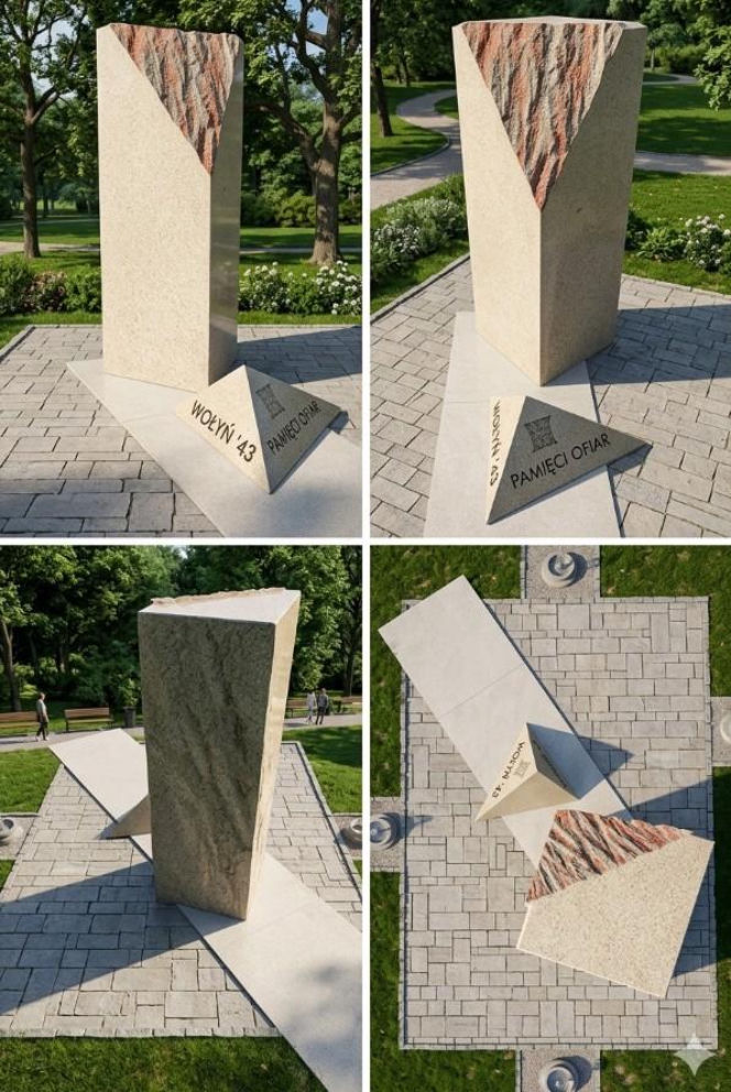 Wizualizacja Pomnika Wołyńskiego