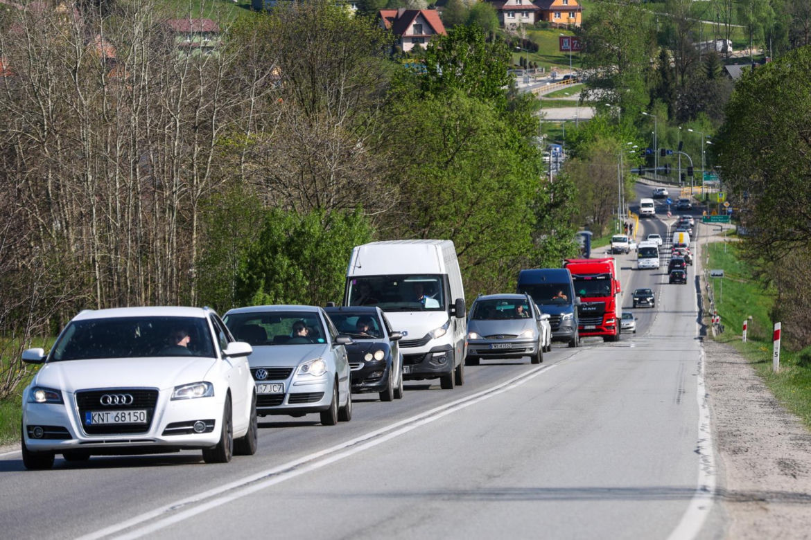 Majówkowy korek na Zakopiance