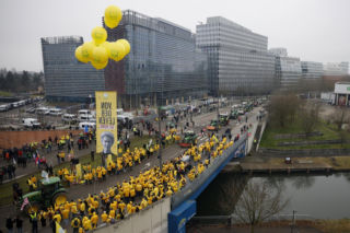 Rolnicy z całej Europy protestują w Strasburgu