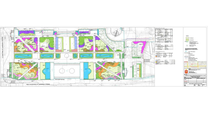 Projekt nasadzeń zieleni w ramach realizacji Alei Centralnej w Warszawie