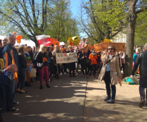 Manifestacja nauczycieli w Szczecinie