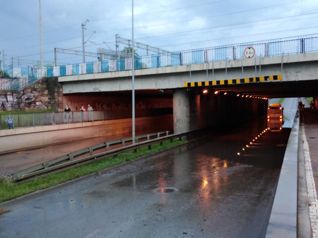 Gwałtowna ulewa nad Radomiem