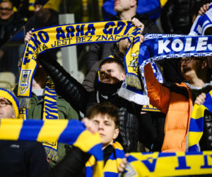 Arka Gdynia - Lechia Gdańsk: Zdjęcia kibiców z derbów Trójmiasta w ramach 23. kolejki PKO BP Ekstraklasy