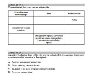 Matura próbna 2020 - filozofia