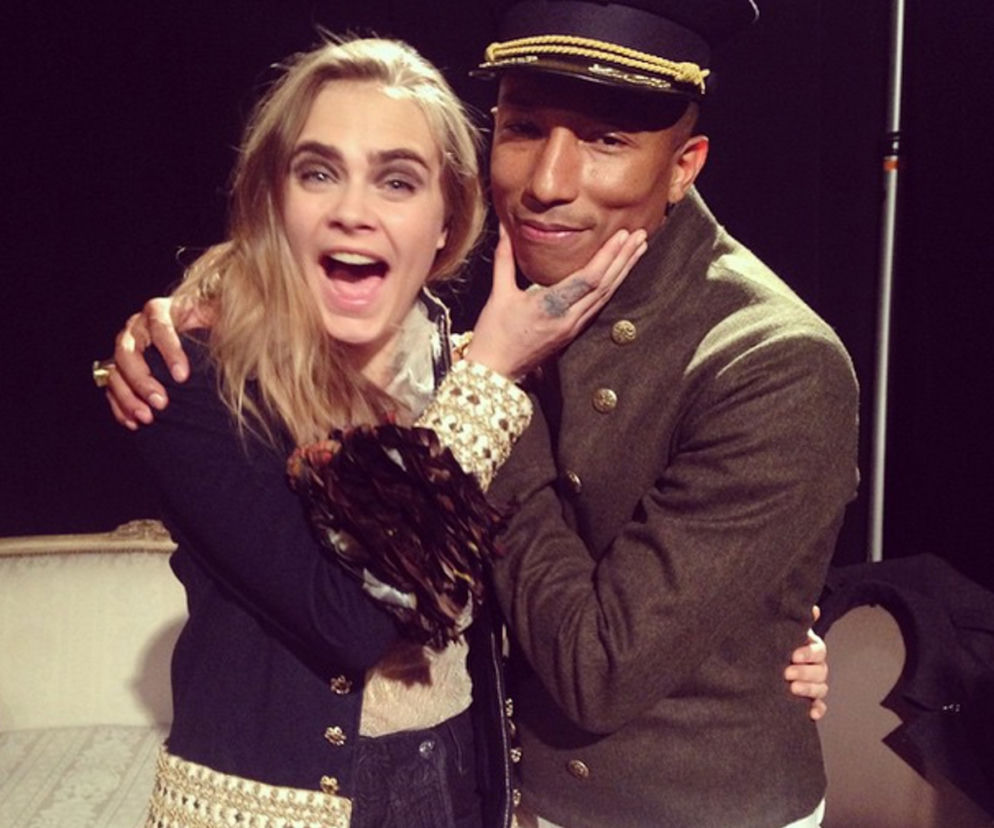 Cara Delevingne i Pharrell Williams