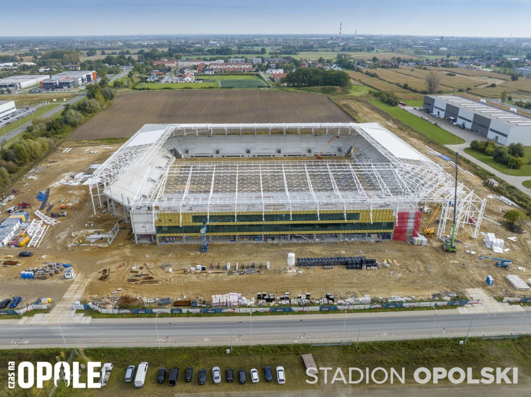 Stadion Opolski w budowie. Najnowsze zdjęcia