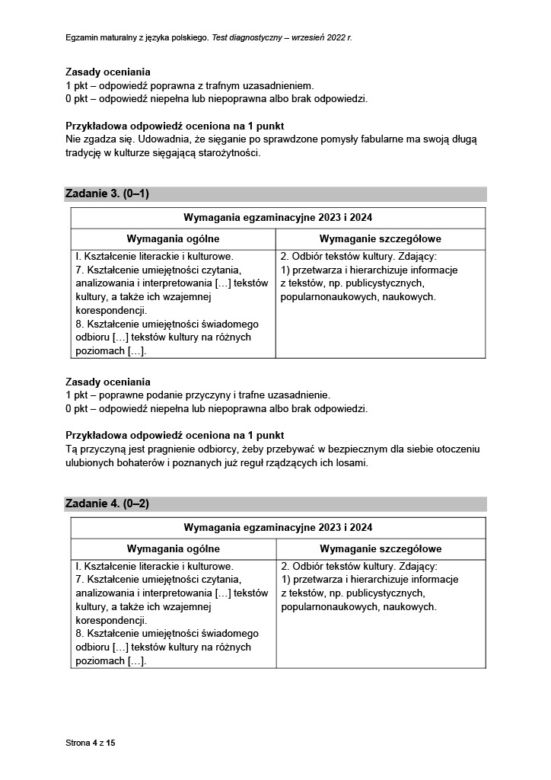 Matura próbna 2023: Polski. Odpowiedzi CKE i oficjalny klucz do zadań