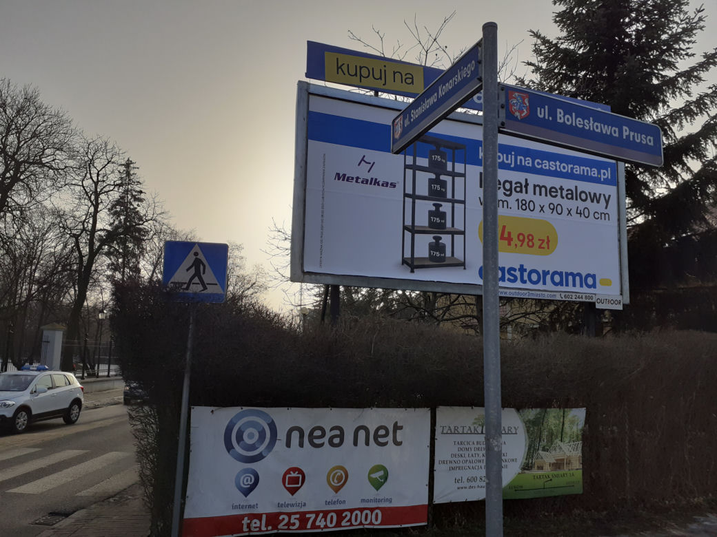 Siedleckie szkoły przy ul. Konarskiego i Prusa i ich okolica w lutym 2021 roku
