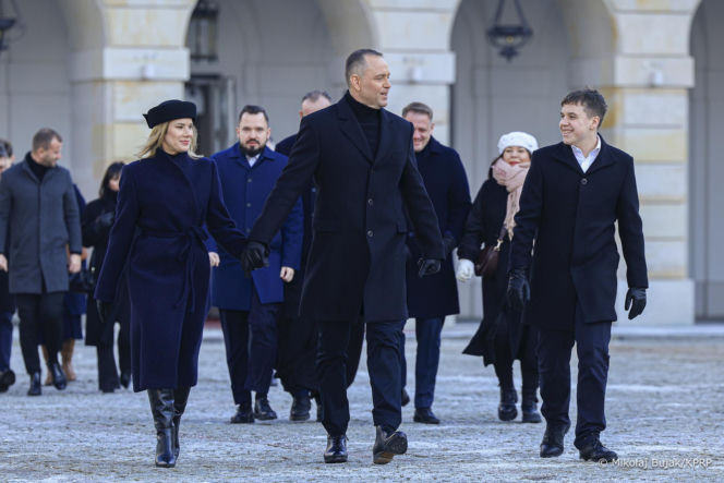 Karol i Marta Nawroccy na Orszaku Trzech Króli