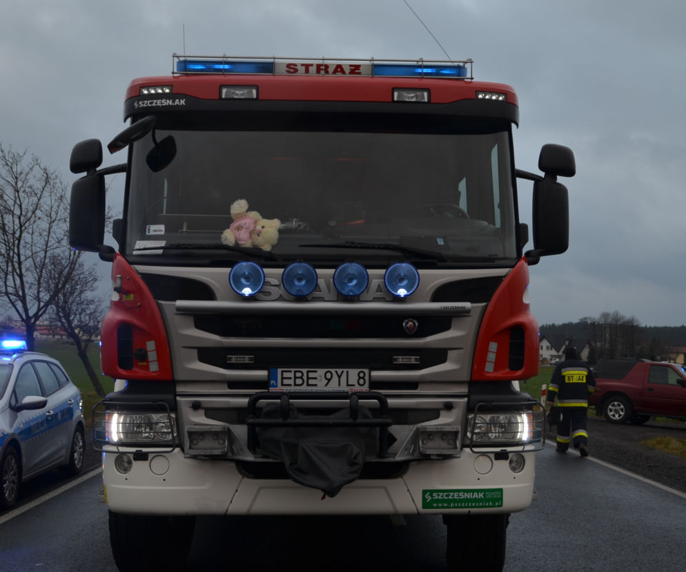 ŚMIERTELNY WYPADEK w Paskrzynie. Nie żyje dwoje seniorów. Dwoje dzieci w szpitalu. BLOKADA DW 742
