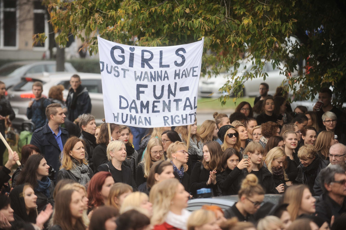CZARNY PROTEST W WARSZAWIE.
