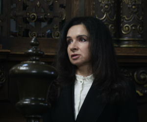 Marta Kaczyńska z rodziną w Krakowie podczas Obchodów 16. rocznicy katastrofy smoleńskiej