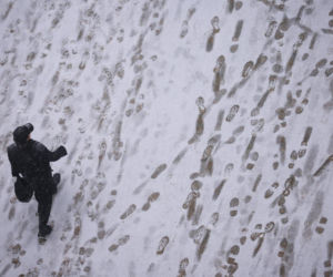 Intensywne opady śniegu w Warszawie (14.01.2026)