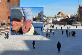 Ludzie chodzą po zamarzniętej Motławie. Nagranie Tuska wywołało burzę