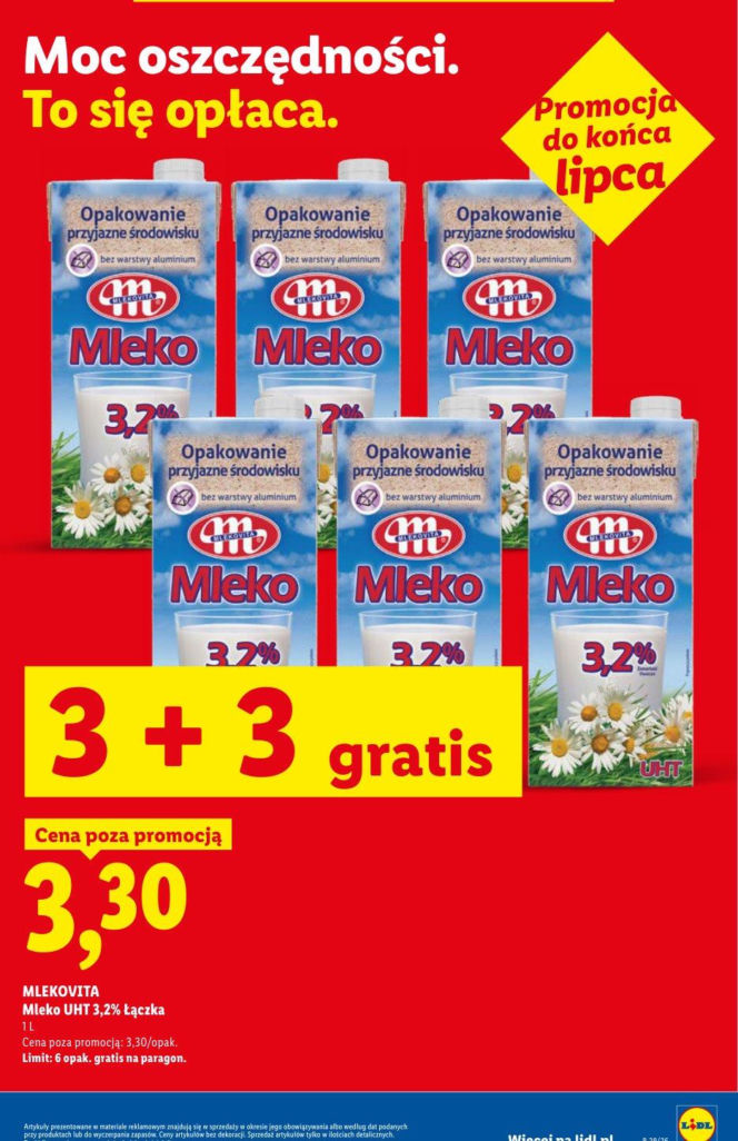 Mleko UHT 3,2% Łączka MLEKOVITA