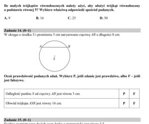 Egzamin ósmoklasisty 2020 matematyka