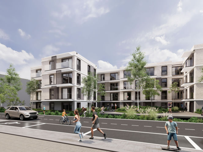 Wizualizacja nowego osiedla w dzielnicy Tłoki