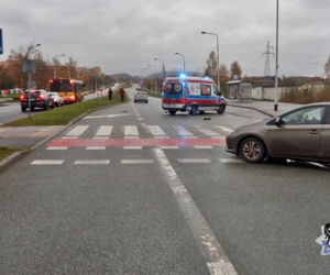 Rowerzysta potrącony na przejeździe rowerowym