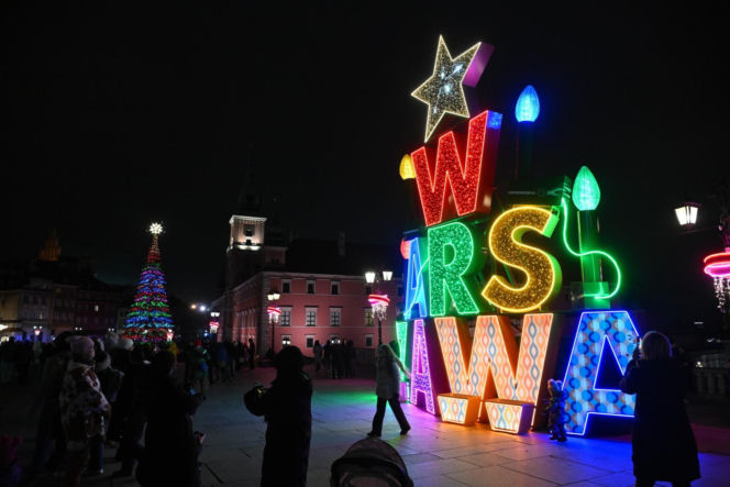 Świąteczna iluminacja 2025/2026 w Warszawie