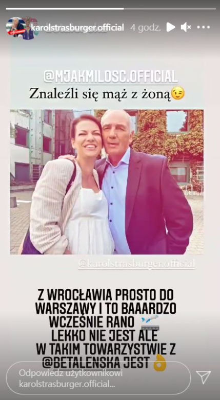 M jak miłość: Karol Strasburger (Argasiński), Alżbeta Lenska (Patrycja)