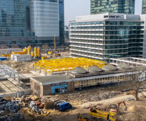 Budowa wieżowca AFI Tower w kompleksie Towarowa22