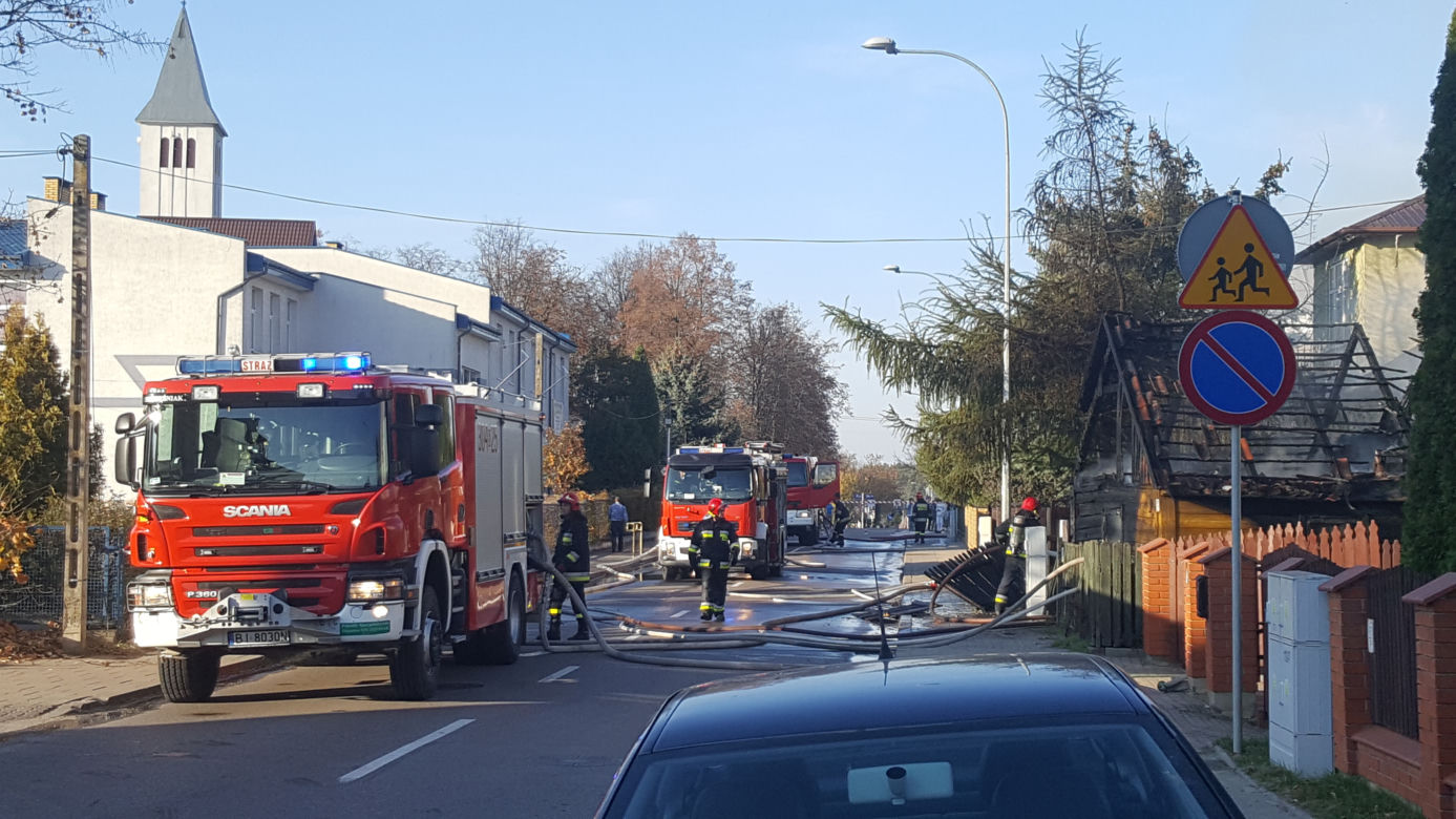 Białystok. Pożar na ul. Boboli 20.10.2019