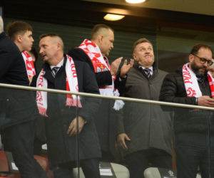 Karol Nawrocki i Przemysław Czarnek na mecze Polska - Albania