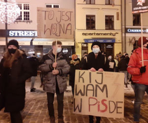 Protest na ulicach Torunia 28 stycznia