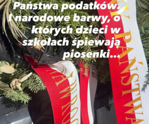 Gorzkie słowa Joanny Racewicz. Pokazała wieńce od Nawrockiego i Tuska na śmietniku