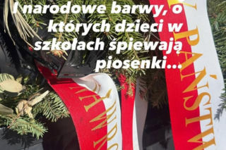 Gorzkie słowa Joanny Racewicz. Pokazała wieńce od Nawrockiego i Tuska na śmietniku