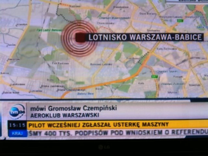 awionetka, wypadek awionetki, bemowo