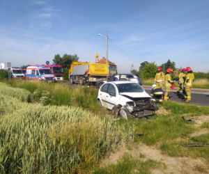 Zderzenie trzech pojazdów pod Krotoszynem. Poszkodowana matka z dwójką dzieci!
