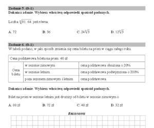 Egzamin z matematyki
